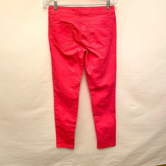 FOREVER 21 HOT PINK SKINNY JEANS, BRIGHT 27” Waist, Barbie Core Size 4 Low Rise - Picture 3 of 6